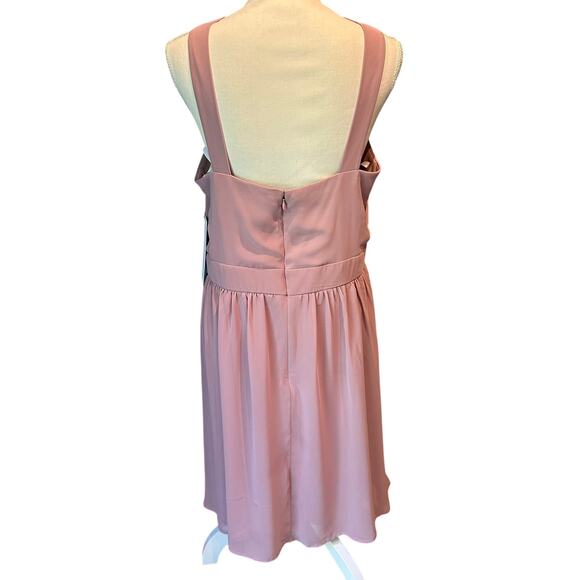 NWT Reverie Size 14 Semi-Formal Mauve Dress Strapless Short Sheer Pretty Femme - Picture 2 of 10